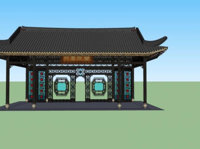 Sketchup小品模型|岭南古亭,古建筑,小品 Sketchup小品模型|岭南古亭,古建筑,小品
