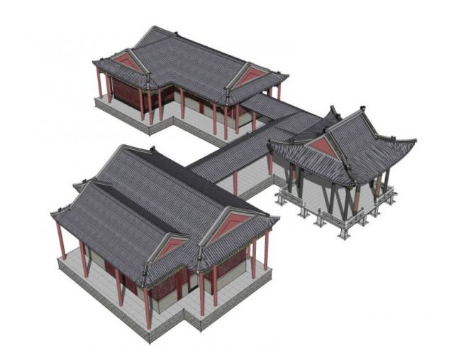 Sketchup小品模型|亭子,中式风格,小品 Sketchup小品模型|亭子,中式风格,小品