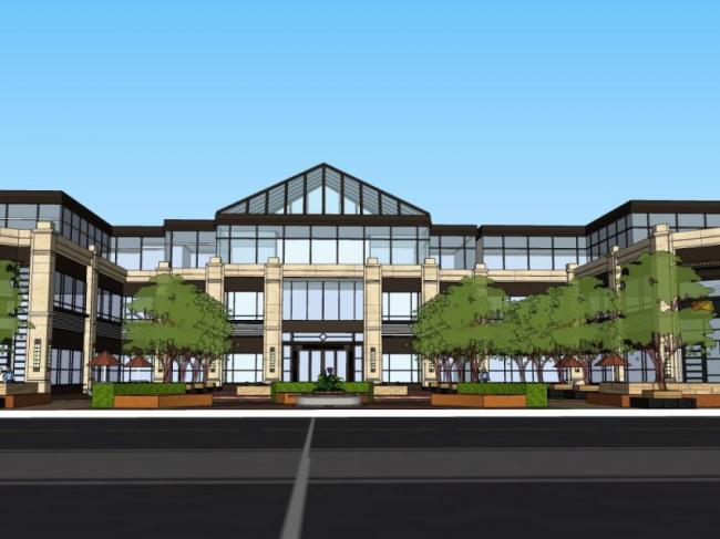 Sketchup商业模型|低层商业建筑,现代风格 Sketchup商业模型|低层商业建筑,现代风格