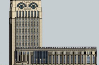 Sketchup办公模型|高层办公楼,现代风格-BIM建筑网
