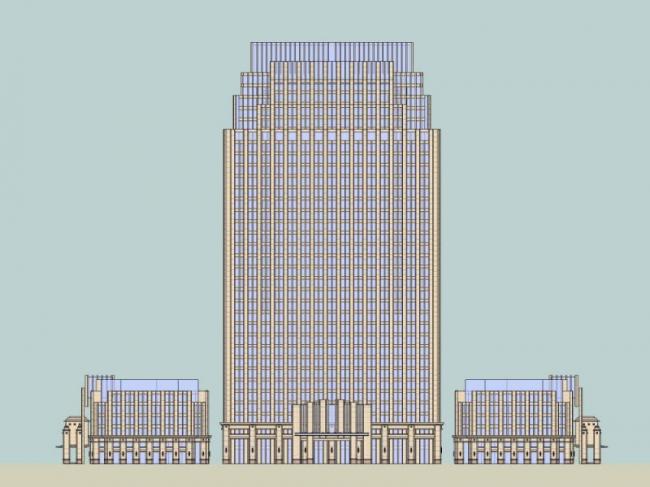 Sketchup办公模型|高层办公楼,现代风格 Sketchup办公模型|高层办公楼,现代风格