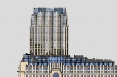 Sketchup办公模型|多高层办公楼,现代风格-BIM建筑网