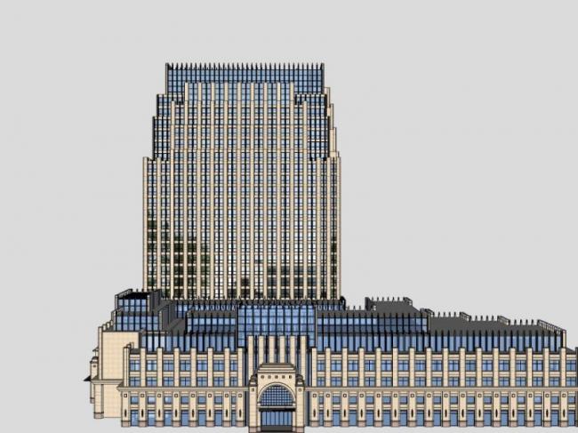 Sketchup办公模型|多高层办公楼,现代风格 Sketchup办公模型|多高层办公楼,现代风格