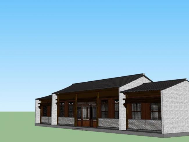 Sketchup古建筑模型|多层古建筑,中式风格 Sketchup古建筑模型|多层古建筑,中式风格