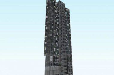 Sketchup办公模型|高层办公楼,现代风格-BIM建筑网