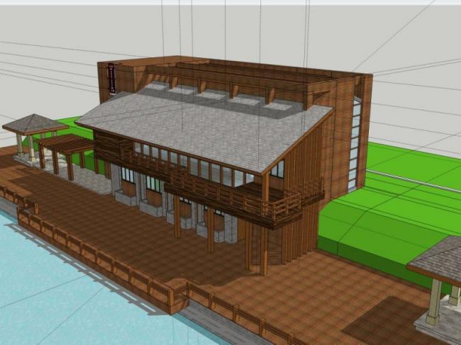 Sketchup商业模型|会所,现代风格 Sketchup商业模型|会所,现代风格