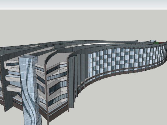 Sketchup酒店模型|多层酒店,现代风格 Sketchup酒店模型|多层酒店,现代风格