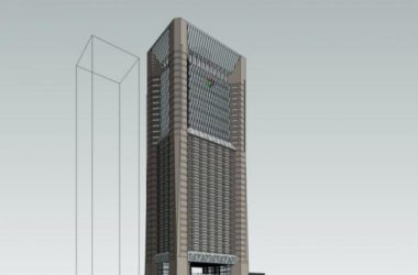 Sketchup办公模型|超高层办公楼,现代风格-BIM建筑网