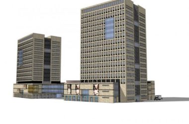 Sketchup办公模型|高层办公楼,现代风格-BIM建筑网