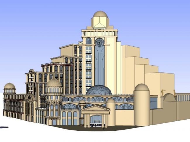Sketchup酒店模型|高层酒店,欧式风格 Sketchup酒店模型|高层酒店,欧式风格