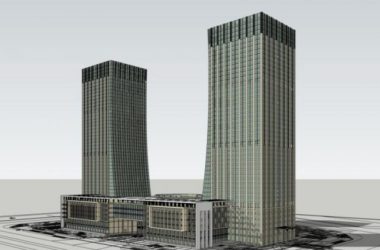 Sketchup办公模型|超高层办公楼,现代风格-BIM建筑网