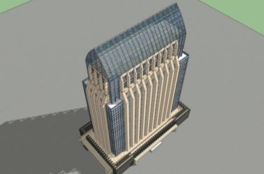 Sketchup办公模型|高层办公楼,现代风格-BIM建筑网