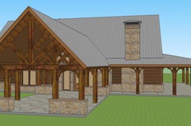 Sketchup住宅模型|小木屋,居住建筑,古典风格-BIM建筑网