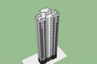Sketchup住宅模型|超高层住宅,现代风格-BIM建筑网