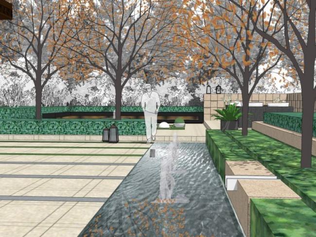 Sketchup景观模型|庭院景观,现代风格 Sketchup景观模型|庭院景观,现代风格