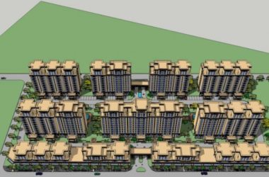 Sketchup住宅模型|高层住宅小区,古典风格-BIM建筑网