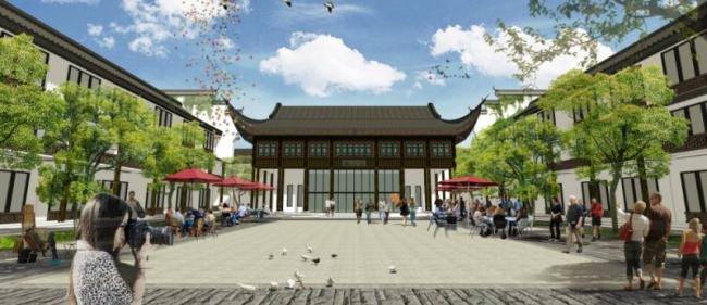 Sketchup商业模型|商业街,中式风格 Sketchup商业模型|商业街,中式风格