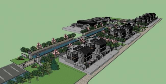 Sketchup商业模型|多层会所,中式风格 Sketchup商业模型|多层会所,中式风格