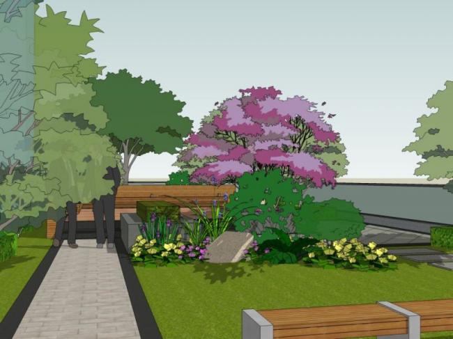 Sketchup景观模型|屋顶花园,现代风格 Sketchup景观模型|屋顶花园,现代风格