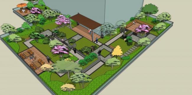 Sketchup景观模型|屋顶花园,现代风格 Sketchup景观模型|屋顶花园,现代风格