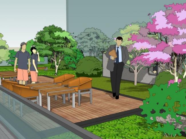 Sketchup景观模型|屋顶花园,现代风格 Sketchup景观模型|屋顶花园,现代风格
