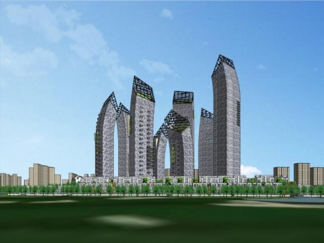 Sketchup住宅模型|超高层住宅,现代风格 Sketchup住宅模型|超高层住宅,现代风格