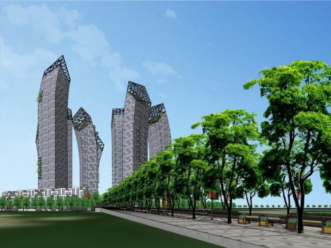 Sketchup住宅模型|超高层住宅,现代风格 Sketchup住宅模型|超高层住宅,现代风格