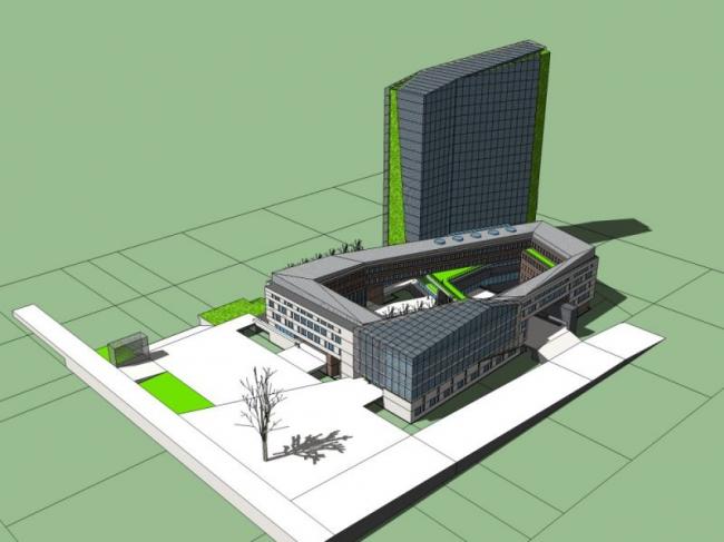 Sketchup办公模型|高层办公楼,现代风格 Sketchup办公模型|高层办公楼,现代风格