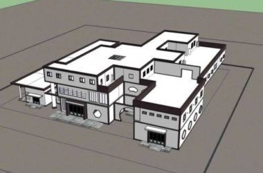 Sketchup医院模型|多层医院,医疗建筑,现代中式风格-BIM建筑网
