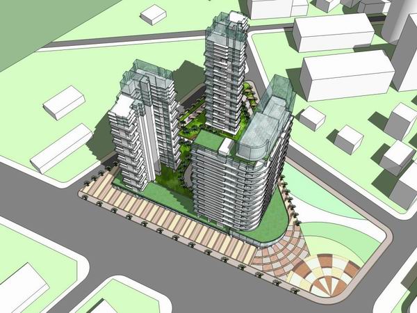 Sketchup办公模型|高层办公楼,现代风格 Sketchup办公模型|高层办公楼,现代风格