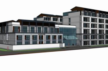 Sketchup医院模型|多层敬老院,养老院,医院医疗建筑,现代中式风格-BIM建筑网