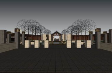Sketchup商业模型|多层商业会所,古典风格-BIM建筑网