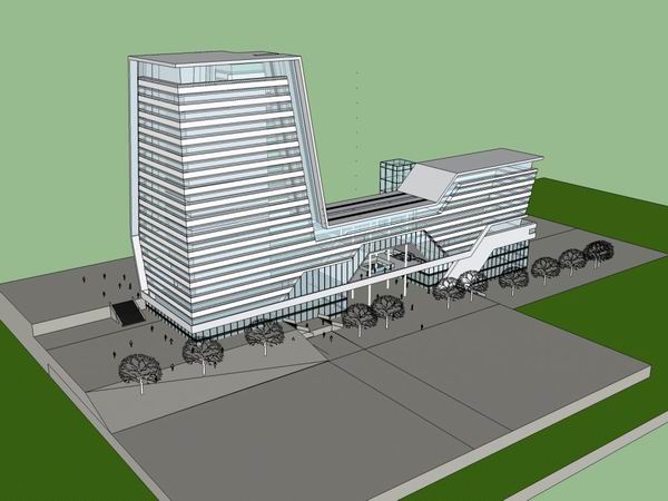 Sketchup办公模型|高层办公楼,现代风格 Sketchup办公模型|高层办公楼,现代风格