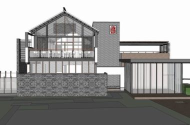 Sketchup住宅模型|多层会所,住宅,中式风格-BIM建筑网