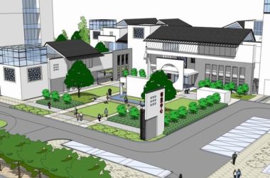 Sketchup住宅模型|多层都里景观活动中心,住宅,现代中式风格-BIM建筑网