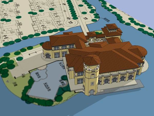Sketchup住宅模型|多层会所,欧式古典风格 Sketchup住宅模型|多层会所,欧式古典风格