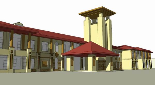 Sketchup商业模型|多层商业,古典风格 Sketchup商业模型|多层商业,古典风格