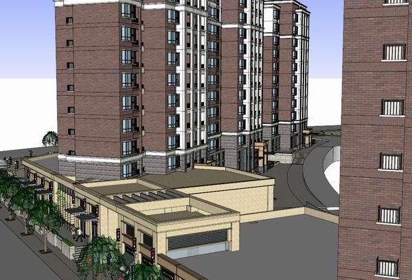 Sketchup住宅模型|多层住宅,古典风格 Sketchup住宅模型|多层住宅,古典风格