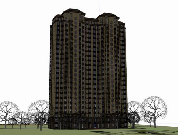 Sketchup住宅模型|高层住宅,古典风格 Sketchup住宅模型|高层住宅,古典风格