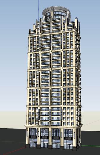 Sketchup住宅模型|高层住宅,古典风格 Sketchup住宅模型|高层住宅,古典风格