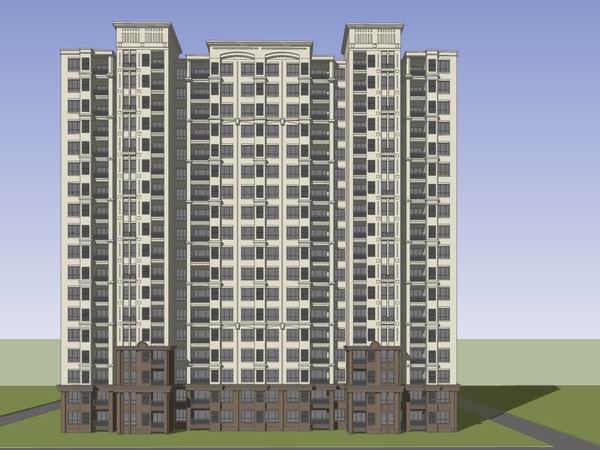 Sketchup住宅模型|高层住宅,古典风格 Sketchup住宅模型|高层住宅,古典风格