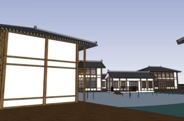 Sketchup商业模型|商业街,中式风格-BIM建筑网