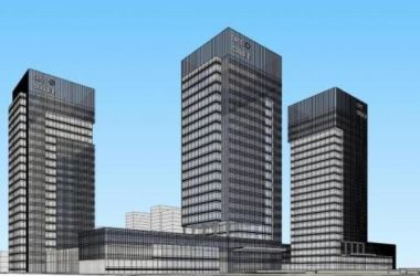 Sketchup办公模型|高层办公楼,行政写字楼,现代风格-BIM建筑网