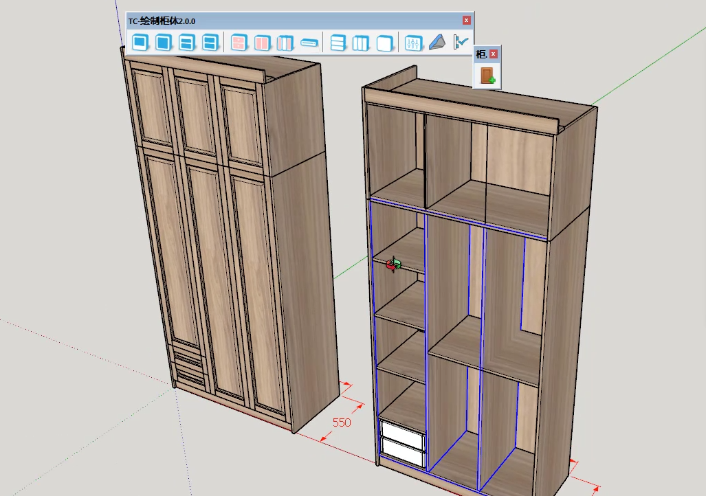 BIM插件|SketchUP 全屋定制板式家具插件 TC柜体助手2.0下载
