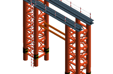 BIM资料|Revit族库-胎架梯子.rfa-BIM建筑网