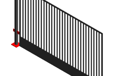 BIM资料|Revit族库-临边围栏.rfa-BIM建筑网