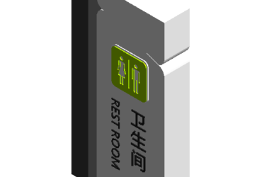 BIM资料|Revit族库-卫生间位置标识.rfa-BIM建筑网
