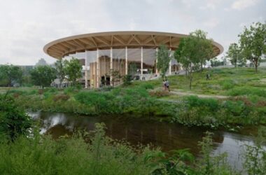 BIM建筑|亨宁·拉森为沃尔沃体验中心设计树状木材建筑-BIM建筑网