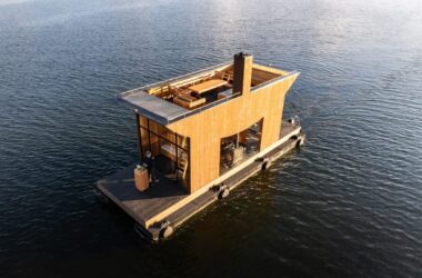 BIM建筑|瑞典工作室设计漂浮的桑拿浴室-BIM建筑网