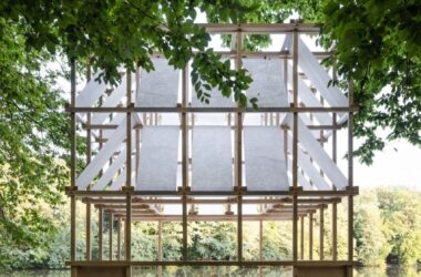 BIM建筑|格劳工作室用云杉木打造简约风格的茶楼亭-BIM建筑网